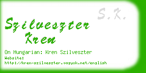 szilveszter kren business card